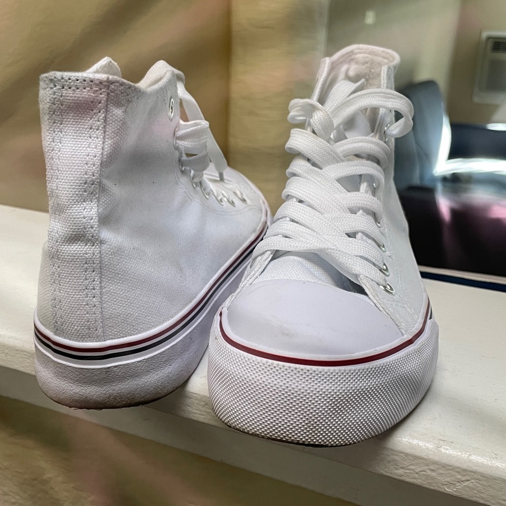White High-Top Sneakers